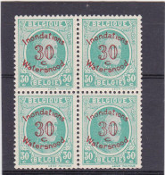 1926-COB 237-V1 30c Zonder Punt Op De I-Sans Point Sur Le I-4xBL MNH - 1901-1930