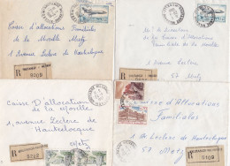 37003# LOT 19 LETTRES FRANCHISE PARTIELLE RECOMMANDE Obl KNUTANGE MOSELLE 1967 1968 Pour METZ 57 - Cartas & Documentos