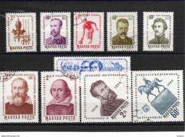 HONGRIE 1964 Yvert  1638 + 1640-1642 + 1646-1647 + 1659+ 1670 + 1681-1682  Oblitéré Cote Yv 2,90 Euros - Used Stamps