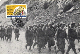 HOMMAGE AYX HARKIS  SOLDATS DE LA FRANCE + Timbre  RV - Patrióticos