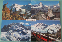 Zermatt (VS) -  Mehrbildkarte "Gornergrat" / Bergbahn, Steinbock, Hotel Gornergrat, Monte Rosa - Zermatt