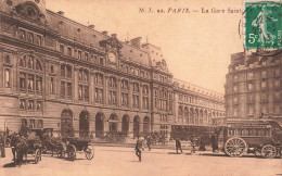 FRANCE - Paris - La Gare Saint Lazare - Carte Postale Ancienne - Stations, Underground