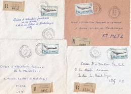 37005# LOT 14 LETTRES FRANCHISE PARTIELLE RECOMMANDE Obl KNUTANGE NILVANGE ANNEXE 1  KONACKER MOSELLE 1967 1968 METZ 57 - Cartas & Documentos