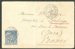 Lettre No 51, Obl Cad "Corr.d.Arm/Lig. J Paq.Fr. N°6" Sept 81, Sur Enveloppe Pour La France. - TB - Andere & Zonder Classificatie