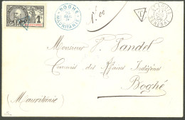 Lettre Taxe. Cad Bleu "Boghe", Sur N°8 Sur Lettre De St Louis, 1906, TB. - R - Autres & Non Classés