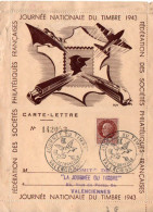 JOURNEE DU TIMBRE 1943 VALENCIENNES - Bolli Commemorativi