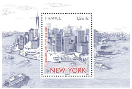 France 2024 500 Years Of The Discovery Of New York Block MNH - Neufs