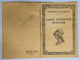 CARTE D'IDENTITE SCOLAIRE - UNIVERSITE DE FRANCE - LYCEE DE JEUNES FILLES DE TOULOUSE - ANNEE SCOLAIRE 1939/1940 - Tessere Associative