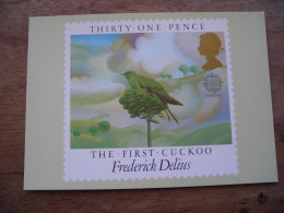 1985 Représentation Du Timbre British Composers Compositeurs Britanniques Frederick Delius, 1er Coucou Cuckoo - Briefmarken (Abbildungen)