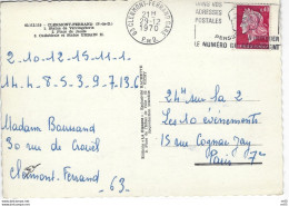 " CLERMONT FERRAND GARE - Puy De Dome " 29.12.1970 Flamme  " Dans Vos Adresses Postales , Pensez A Indiquez Numero Dpt . - Oblitérations Mécaniques (flammes)