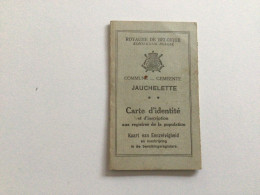 Ancienne Carte D’identité (1919) Jauchelette Léonie JACQUES Ép. Goffinet Née à Bomal - Tarjetas De Visita