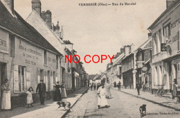 60 VERBERIE. Café Restaurant Et Les Postes Téléphones Rue Du Marché 1917 - Verberie