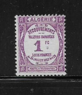 ALGERIE  ( DIV - 492 )   1926   N° YVERT ET TELLIER    N°  19   N* - Postage Due