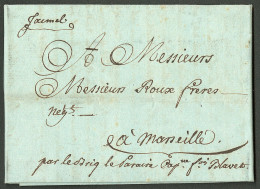 Lettre Jacmel (Jamet N°8). Lettre Avec Texte Daté Du 30 Janvier 1790 Pour Marseille. Au Recto, Mention D'acheminement. T - Haïti