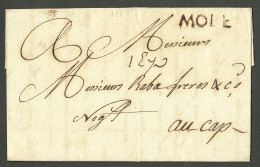 Lettre Mole (Jamet N°1). Lettre Avec Texte Daté Du 29 Septembre 1778 Pour Le Cap. TB. - Haití