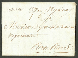 Lettre Jacquemel (Jamet N°2). Lettre Avec Texte Daté Du 27 Mars 1781. TB. - Haiti