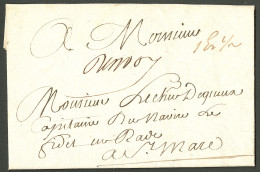 Lettre Petit Goave. Lettre Avec Texte Daté De Petit Goave Le 21 Janvier 1755 Pour Un Capitaine De Navire En Rade à Saint - Haití