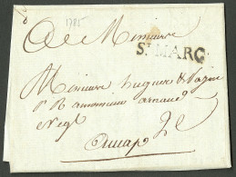 Lettre St Marc (Jamet N°7). Lettre Avec Texte Daté Du 25 Janvier 1785 Pour Le Cap. - TB - Haïti