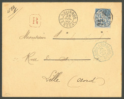 Lettre Cad "Rufisque/Sénégal". No 6 Sur Enveloppe Recommandée Pour Lille, 1892. - TB. - R - Other & Unclassified