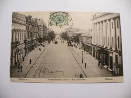 A547 . CPA. UKRAINE. ODESSA. Rue Richelieu.. Beau Plan Animé. écrite & Voyagée 1905 - Ucrania