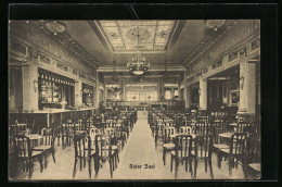 AK Braunschweig, Cafe Victoria Luise, Roter Saal  - Braunschweig