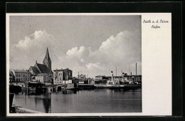 AK Barth A. D. Ostsee, Hafen Mit Kirche  - Barth