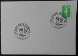 V60 Cachet Temporaire Vittel 88 Vosges Anniversaire De La Libération 11 Septembre 1994 - Commemorative Postmarks