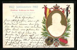 Künstler-AK Grossherzog Friedrich Von Baden, Jubiläumskarte 1902  - Koninklijke Families