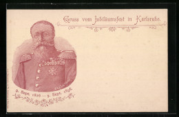 AK Grossherzog Friedrich Von Baden, Jubiläumsfest In Karlsruhe  - Familias Reales