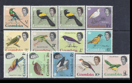 GAMBIA (1963 QE-II SG#193-205 Tropical Birds) MNH SuperB Cat.Val. £110.00 - Gambie (...-1964)
