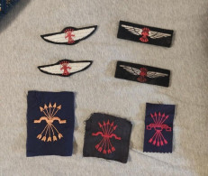 Spain Civil War Falange Pilot Wings And Badges / Patch Lot - Otros & Sin Clasificación