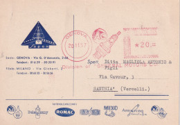 1957  Affrancatura Meccanica Rossa EMA  CANDELE PER AUTOMOBILE   AC - 1961-70: Poststempel