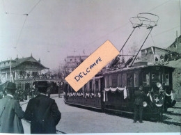 Ligne Montreux-Glion - Inauguration En Gare De Glion En 1909 - Reproduction - Montreux