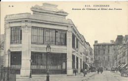 Cpa Vincennes, Avenue Du Château, Hôtel Des Postes, PTT - Vincennes