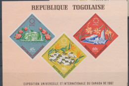 Togo 1967 Flowers Fleurs Strelitzia Reginae BF Imperf  MNH - Andere & Zonder Classificatie