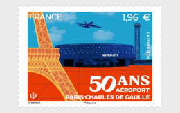 France 2024 The 50 Years Charles De Gaulle Airport Stamp 1v MNH - Neufs