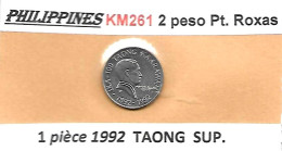 PHILIPPINES  2 PESOS Commémorative KM 261  TAONG  1992  SUP - Filippine