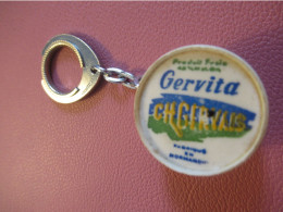 Porte-Clé Ancien / Crémerie / CH GERVAIS/ Gervita /Fabriqué En Normandie  / Petit Pot / Vers 1960-1970         POC766 - Key-rings