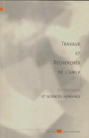 Travaux Et Recherches De L'Umlv N°1 (2009) De Collectif - Sin Clasificación