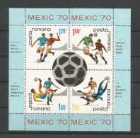 Romania 1970 FIFA World Cup Mexico Y.T. BF 76  ** - Blocks & Kleinbögen
