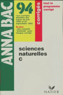 Sciences Naturelles C Corrigés (1993) De Collectif - 12-18 Ans