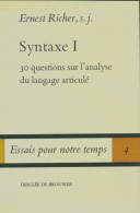 Syntaxe I (1967) De Ernest Richer - Autres & Non Classés