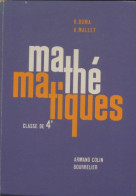 Mathématiques 4e (1967) De R. Duma - 12-18 Ans