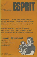 Esprit N°14 : Louis Dumont (1978) De Collectif - Zonder Classificatie