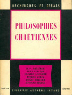 Recherches Et Débats N°10 : Philosophies Chrétiennes (1955) De Collectif - Religión