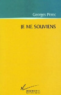 Je Me Souviens (1996) De Georges Perec - Other & Unclassified