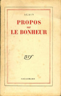 Propos Sur Le Bonheur (1949) De Alain - Psicologia/Filosofia