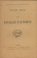 Les Feuilles D'automne (0) De Victor Hugo - Andere & Zonder Classificatie