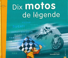 Dix Motos De Légende - Inclus Deux Planches De 10 Timbres (2002) De Canville Philippe - Autres & Non Classés