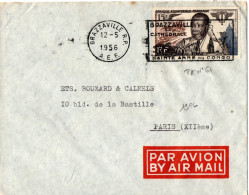 AEF YT PA N°61 SEUL SUR LETTRE EN POSTE AERIENNE OBLITERE POUR LA FRANCE - Lettres & Documents